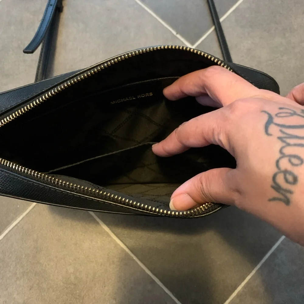 Michael Kors Black Crossbody Bag with Gold Chain